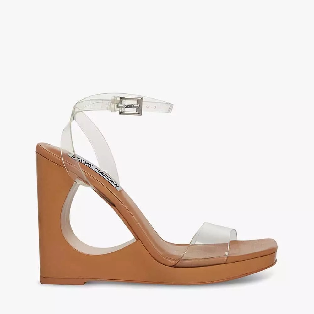 Steve Madden Transparent And Tan Wedge Heels - image 1